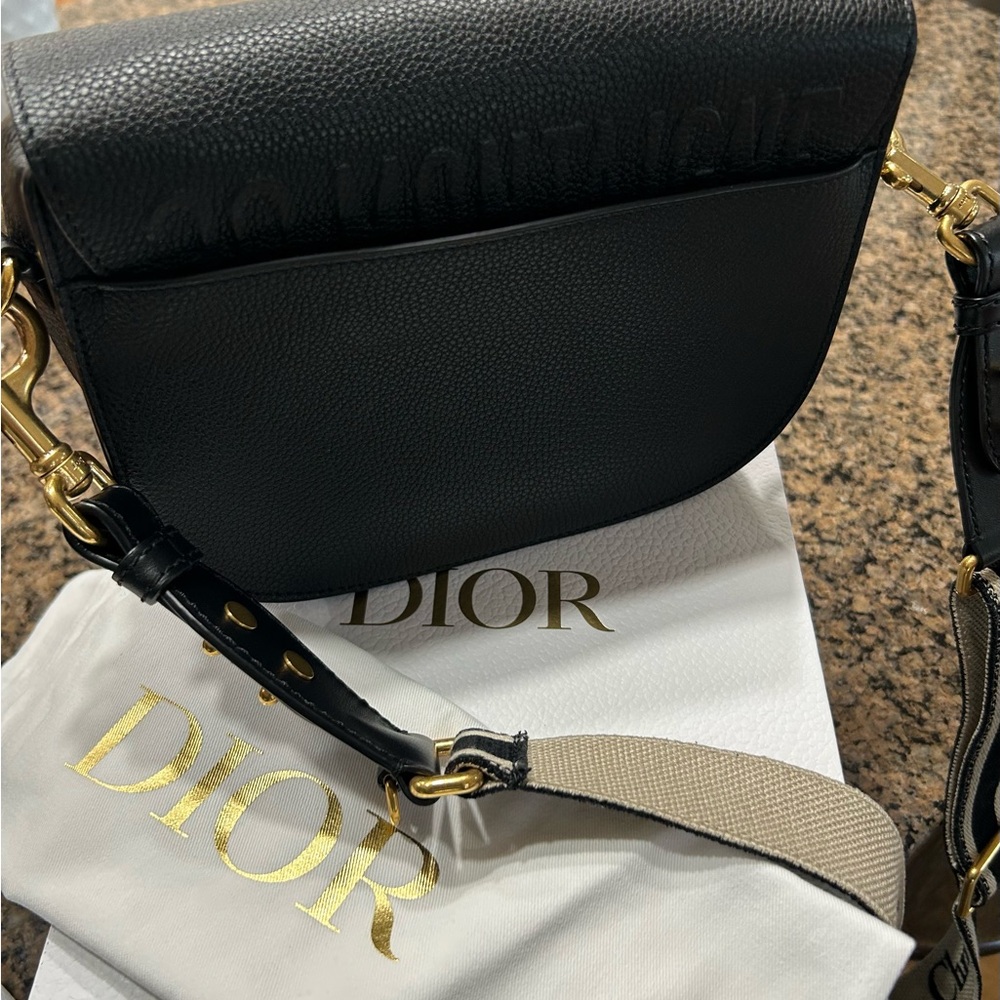 Dior Black Crossbody Bag with Gold Accents